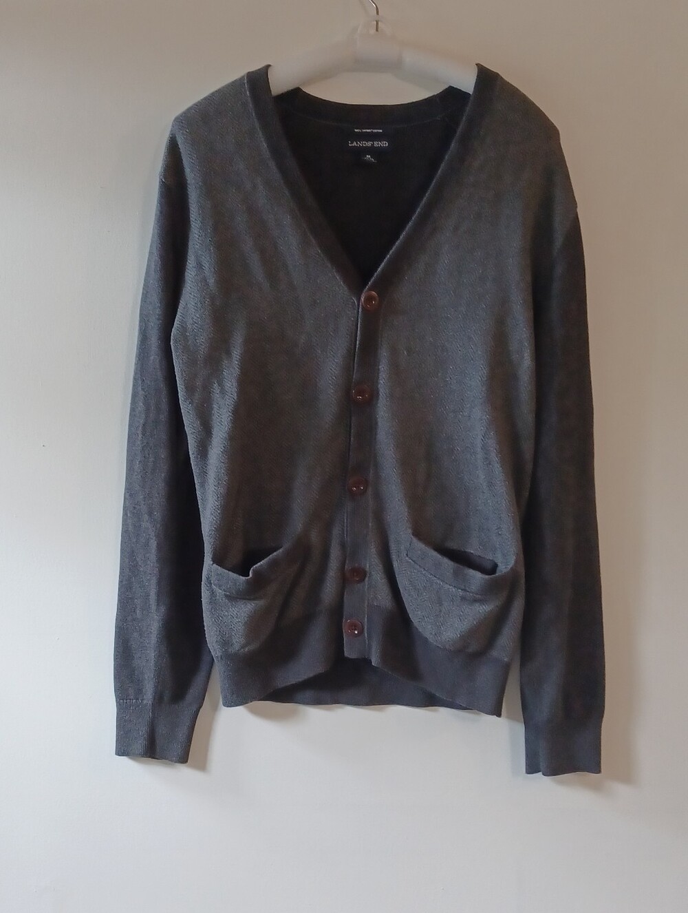 Land's End Men's Cardigan Sweater